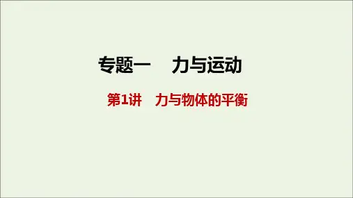 2021届高考物理二轮复习专题一第1讲力与物体的平衡课件