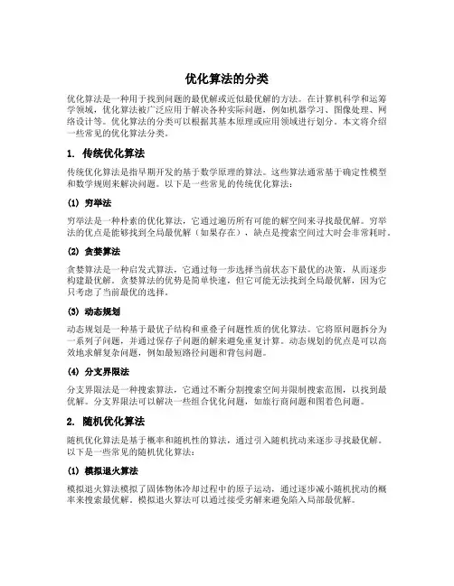 优化算法的分类