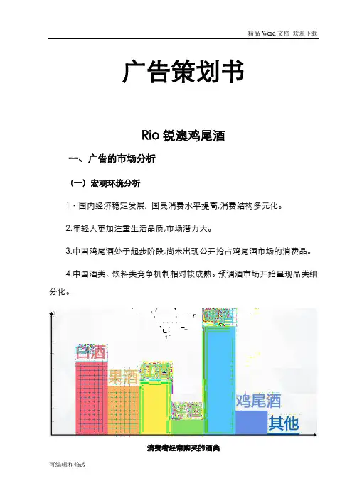 RIO鸡尾酒广告策划书
