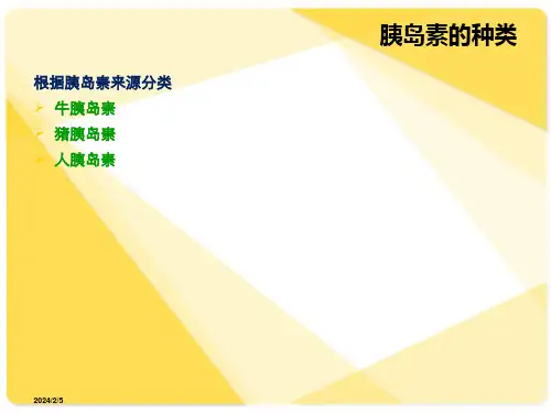 胰岛素使用PPT课件