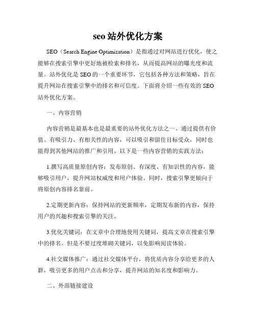 seo站外优化方案