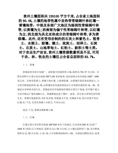 贵州土地资源