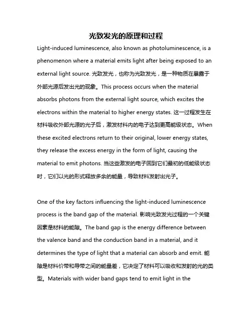 光致发光的原理和过程