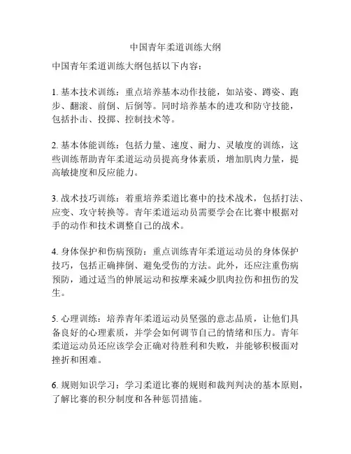 中国青年柔道训练大纲