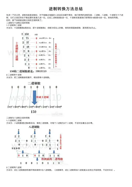 进制转换方法总结