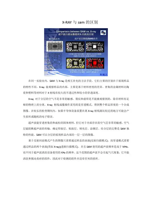 X-RAY与sam的区别