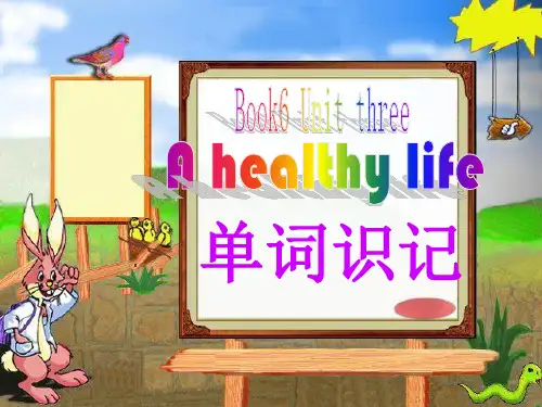 选修6unit3Ahealthylife单词识记课件