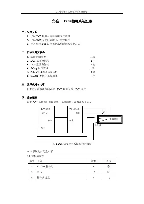 实验一DCS控制系统组态