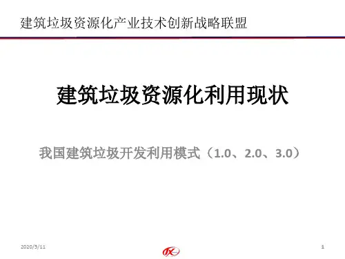 建筑垃圾资源化利用现状PPT幻灯片课件