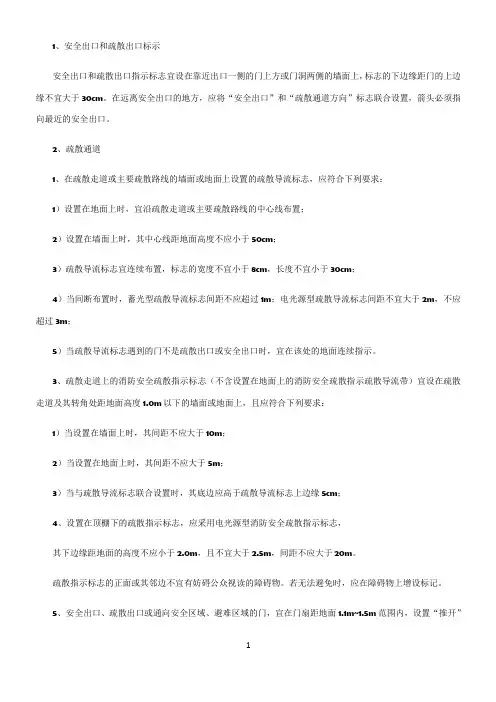 安全出口和疏散出口标示