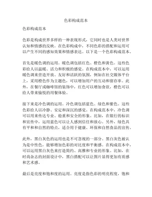 色彩构成范本