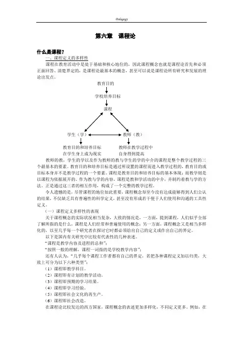 第六章 课程论