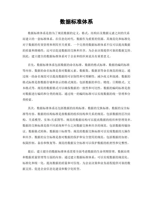 数据标准体系