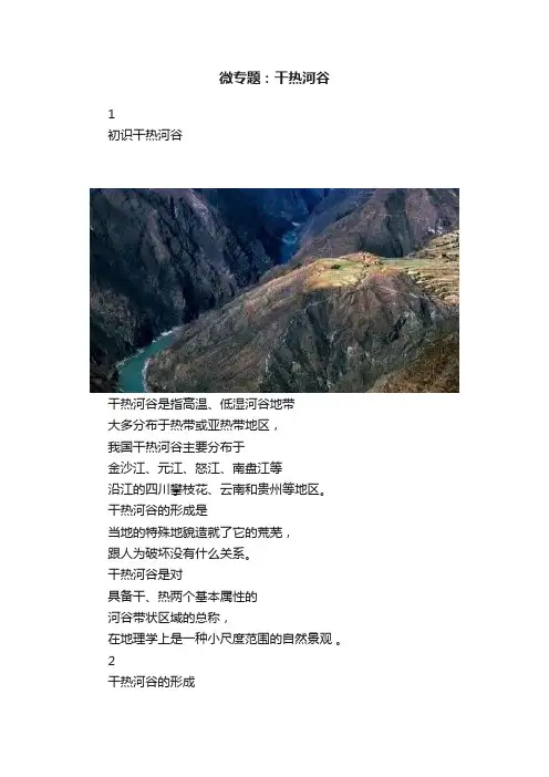 微专题：干热河谷