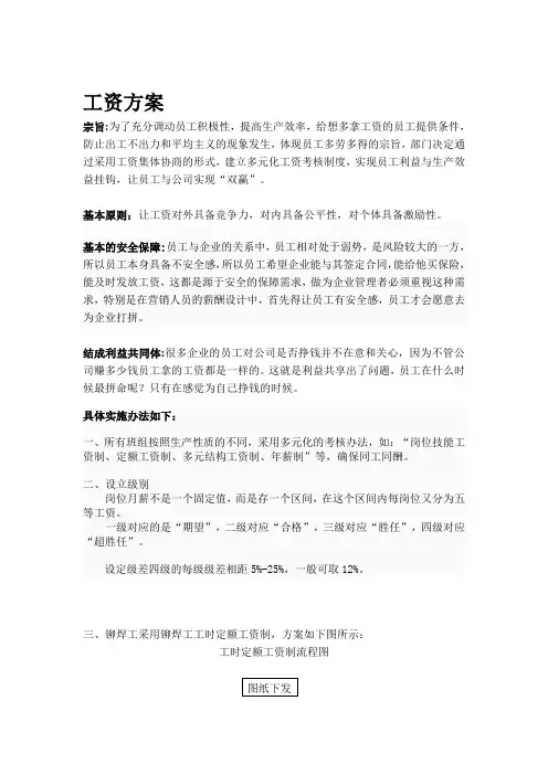 铆焊工时定额方案