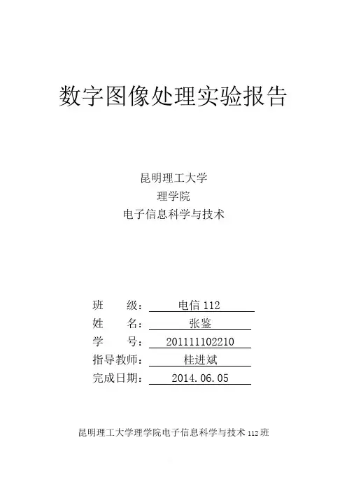数字图像处理实验报告全(C++)