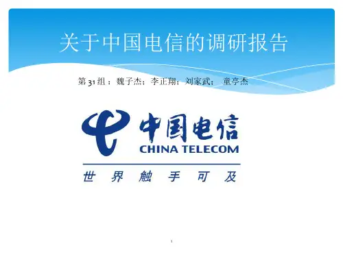关于中国电信的调研报告PPT课件