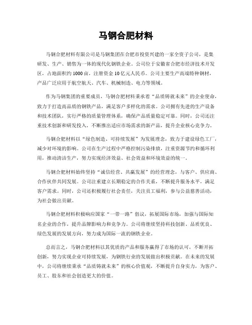 马钢合肥材料