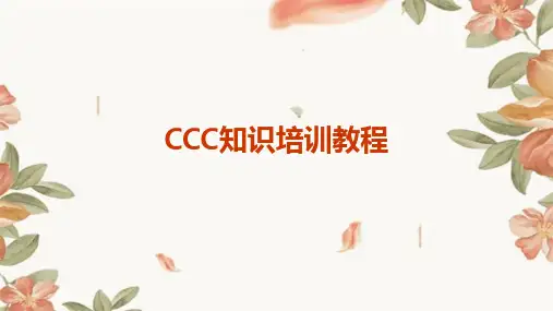 2024版CCC知识培训教程