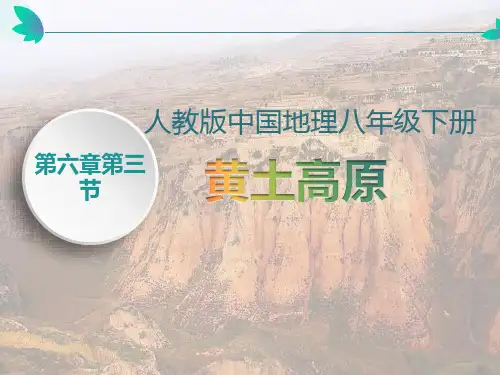 世界最大的黄土堆积区——黄土高原说课课件-2023-2024学年人教版地理八年级下册