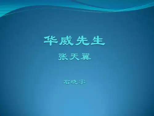 华威先生课件