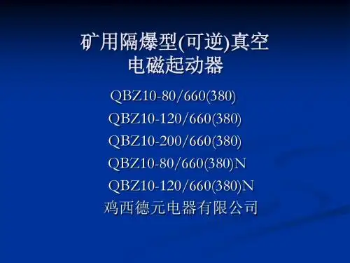 QBZ10矿用隔爆型(可逆)真空