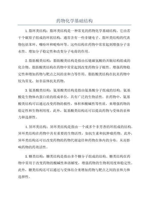 药物化学基础结构