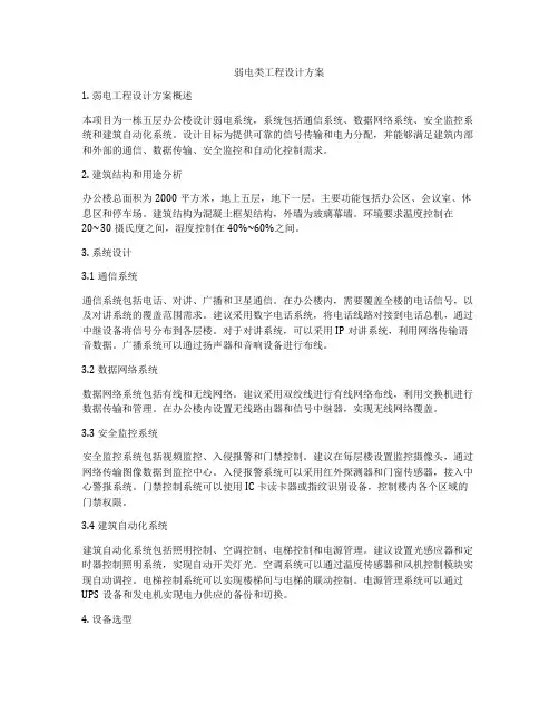 弱电类工程设计方案