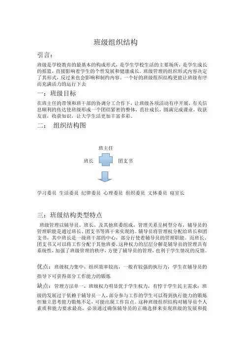 班级组织结构