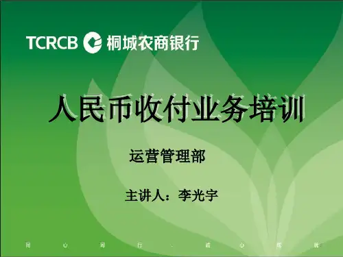 人民币收付业务培训