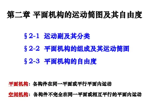 机构运动简图和自由度计算