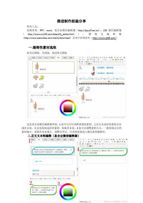 微信公众号推送制作经验分享