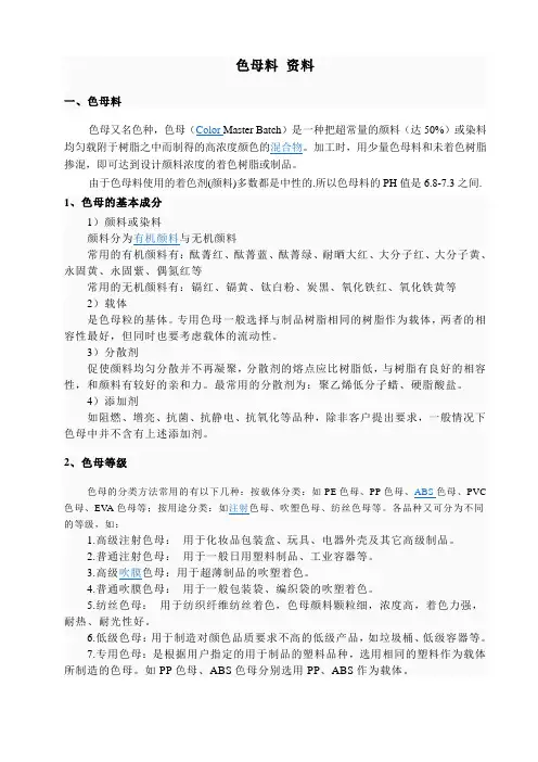 色母料 资料