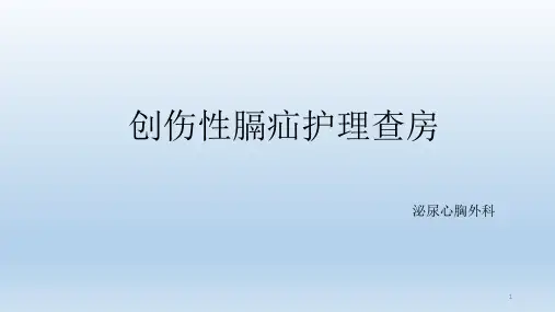 创伤性膈疝护理查房PPT课件