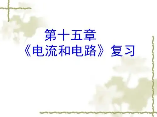 人教版九年级上册物理课件第十五章电流和电路复习课件(共40张PPT)