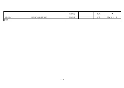 开关电源日韩系客户成品检验规范