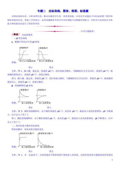 (河北专版)中考化学复习专题2 坐标曲线、图表、框图、标签题(精讲)练习