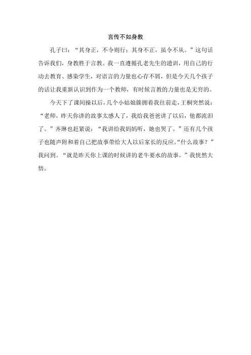 言传不如身教