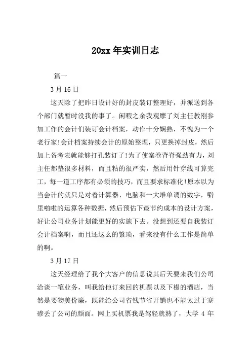 实训日志范文