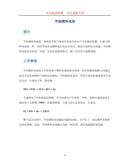甲烷燃料电池