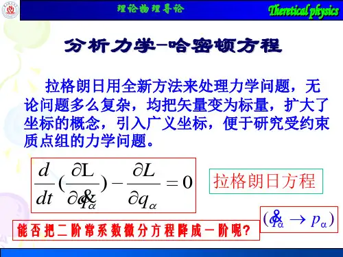 理论物理导论-哈密顿函数