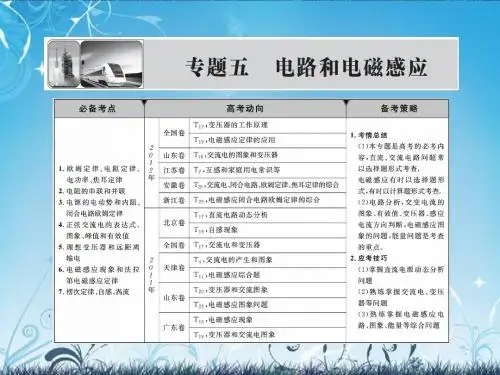 2013届高考物理二轮复习 第一部分 专题5 第二讲电磁感应精品课件
