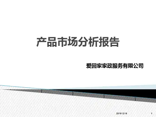 产品市场分析报告PPT课件