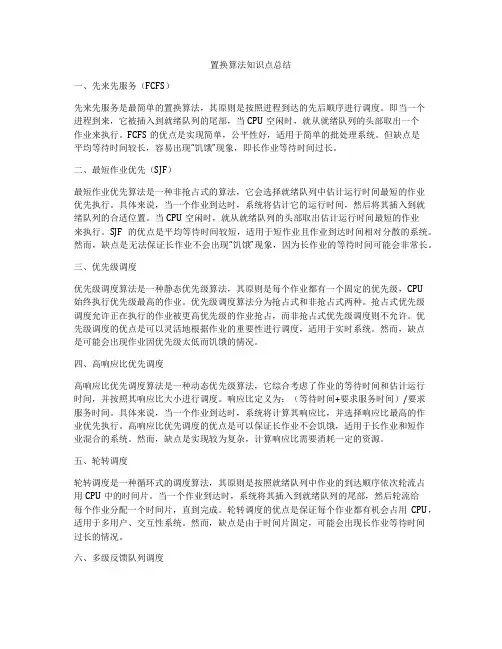 置换算法知识点总结