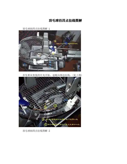 羽毛球拍四点拉线图解