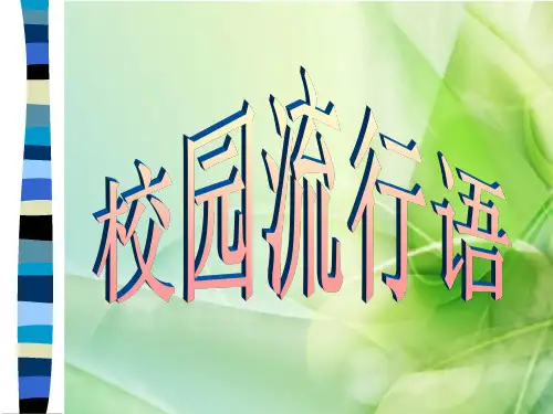校园流行语