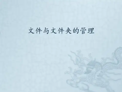 文件与文件夹的管理-课件ppt