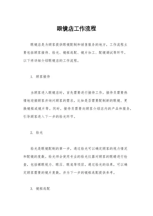 眼镜店工作流程