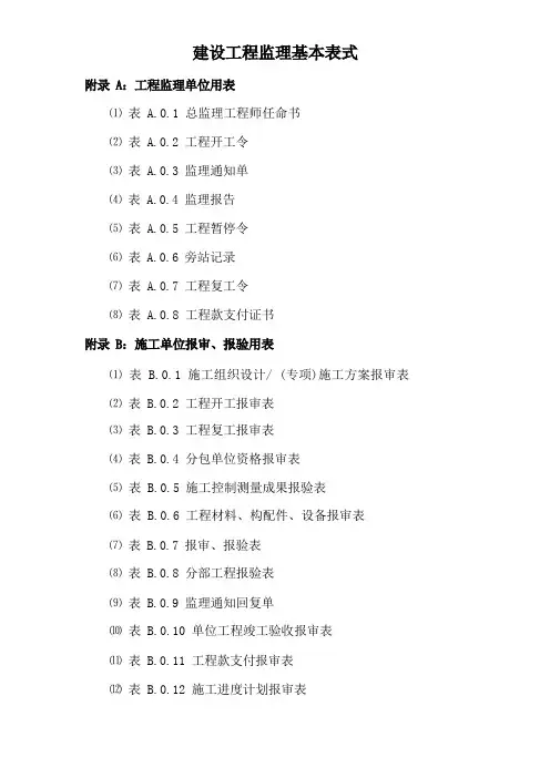 GB-T50319-2022新版监理规范表格