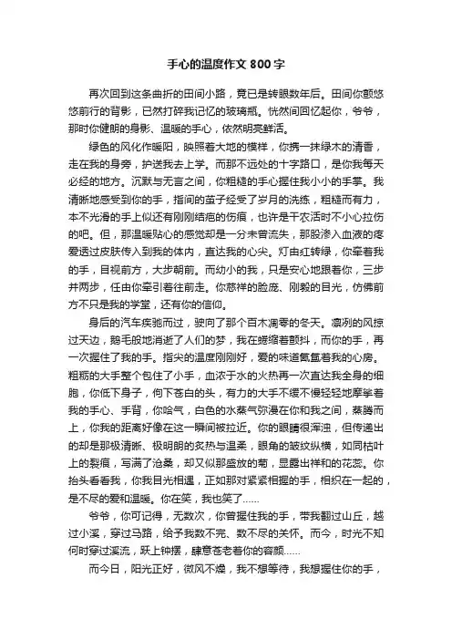 手心的温度作文800字